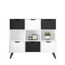 Nicho Organizador Retro Branco com 6 Gavetas Branco/Preto Nicho Organizador Retro Branco com 6 Gavetas Branco/Preto