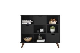 Nicho Organizador Retro Preto com 3 Gavetas Pretas 108 x 92,5cm - FdECOR