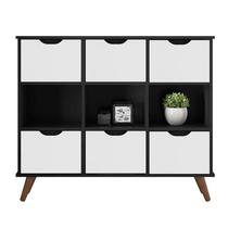 Nicho Organizador Retro Preto com 6 Gavetas Brancas Nicho Organizador Retro Preto com 6 Gavetas Brancas
