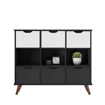 Nicho Organizador Retro Preto com 6 Gavetas Branco/Preto Nicho Organizador Retro Preto com 6 Gavetas Branco/Preto