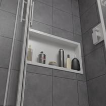 Nicho P/ Banheiro/Cozinha Branco Parede Embutir 33 x 63cm