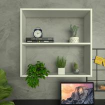 Nicho P15cm Minimalista Branco MDF Organizador Escritório Quarto Sala - Rufatto Decorações