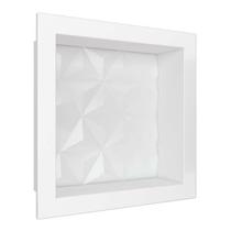 Nicho Para Banheiro 30x30 Mármore Sintético Cozimax Branco Textura