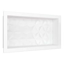 Nicho Para Banheiro 60x30 Mármore Sintético Cozimax Branco Textura Nicho Para Banheiro 60x30 Mármore Sintético Cozimax Branco Textura