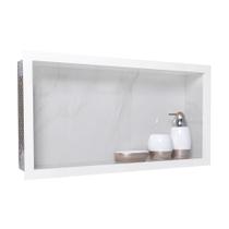 Nicho Para Banheiro Em Porcelanato 30x50x11 borda de alumínio Nicho Para Banheiro Em Porcelanato 30x50x11 borda de alumínio