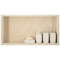 Nicho Para Banheiro Em Porcelanato Polido Porta Shampoo Sabonete Organizador (Bege) Nicho Para Banheiro Em Porcelanato Polido Porta Shampoo Sabonete Organizador (Bege)