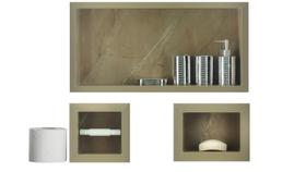 Nicho Para Banheiro Em Porcelanato Polido Porta Shampoo/ Saboneteira / P P Higiênico (Cardigan Lux) Nicho Para Banheiro Em Porcelanato Polido Porta Shampoo/ Saboneteira / P P Higiênico (Cardigan Lux)
