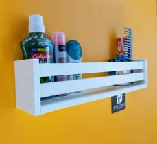 Nicho Para Banheiro Lavabo Porta Cosmético Estante de Esmalte 55cm