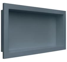 Nicho Para Banheiro Modelo Tipo Porcelanato Parede Embutir Grafite 30x60