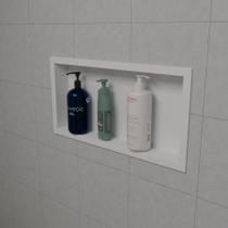 Nicho Para Banheiro Ou Cozinha Preto Parede Embutir 33x63cm