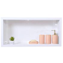 Nicho Para Banheiro - Porcelanato Branco Polido 60x30x10 Cm