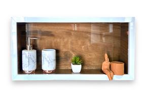 Nicho Para Banheiro - Porcelanato Madeira 60x30x10 Cm