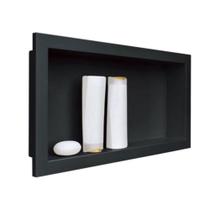 Nicho para embutir 30x60cm arquitech preto vulcano