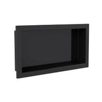 Nicho para Embutir Plástico Arquitech Alto Brilho Preto Vulcano 30x60cm