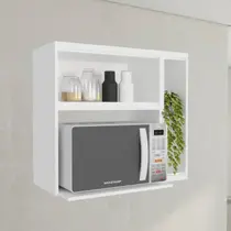 Nicho para Forno Microondas 100% Mdf Cozinha Sevilha Branco Ártico Nicho para Forno Microondas 100% Mdf Cozinha Sevilha Branco Ártico