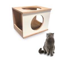 Nicho Para Gato 1pç Montado Acompanha Kit Fixação Casa para Gato Frente Redonda