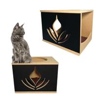 Nicho Para Gato Flor de Lotus Resistente Montado com Carpete Antiderrapante Com kit Fixação Casinha Suspensa Para Gato Nicho Para Gato Flor de Lotus Resistente Montado com Carpete Antiderrapante Com kit Fixação Casinha Suspensa Para Gato