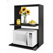 Nicho para microondas forno suporte madeira de parade suspenso filtro mdf premium albergoni preto