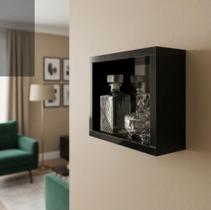 Nicho Para Sala Vidro Preto Decoração