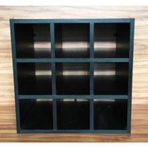 Nicho Para Toalhas 9 Espaços Mdf 15mm Preto 45x45x20cm Nicho Para Toalhas 9 Espaços Mdf 15mm Preto 45x45x20cm