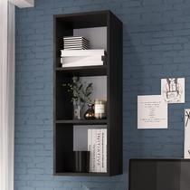 Nicho Parede Aéreo Suspenso Vertical 2 Prateleiras Organizador Multiuso Decoração Funcionale Preto Nicho Parede Aéreo Suspenso Vertical 2 Prateleiras Organizador Multiuso Decoração Funcionale Preto