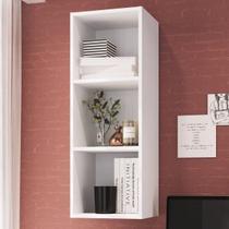 Nicho Parede Vertical Organizador Multiuso MDP Branco 90x33x26cm Funcionale Nicho Parede Vertical Organizador Multiuso MDP Branco 90x33x26cm Funcionale
