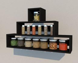 Nicho pirâmide porta temperos objetos MDF Nicho pirâmide porta temperos objetos MDF