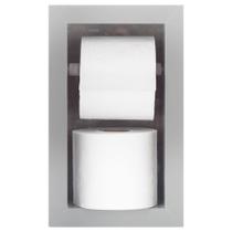 Nicho Porta Papel Higiênico Duplo Para Banheiro Organizador Em Porcelanato (Cinza) Nicho Porta Papel Higiênico Duplo Para Banheiro Organizador Em Porcelanato (Cinza)