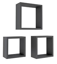 Nicho Prat-K Decorare Preto - Kit 3 Peças