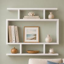 Nicho Prateleira Decorativa MDF 90x90x20 Nicho Livros sala quarto escritorio Nicho Prateleira Decorativa MDF 90x90x20 Nicho Livros sala quarto escritorio