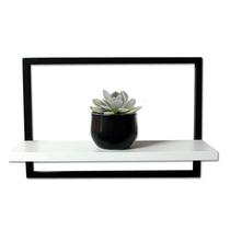 Nicho Prateleira Quadro Vertical Metal Madeira 40x28 Nicho Prateleira Quadro Vertical Metal Madeira 40x28