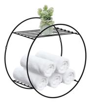 Nicho Prateleira Redondo Decora Black 40 Cm Arthi 2474