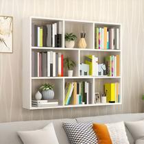 Nicho Prateleira Suspensa MDF 90x90x15cm Sinanue Branco Decorativo