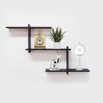 Nicho prateleiras designer decorativo - preto Nicho prateleiras designer decorativo - preto