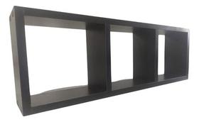 Nicho Preto Com 3 Compartimentos Mdf Decorativo Organizador Nicho Preto Com 3 Compartimentos Mdf Decorativo Organizador