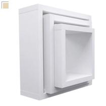 Nicho Quadrado Decorativo Kit 3 Unidades Preto Tx Em Mdf