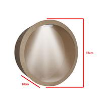 Nicho Redondo Simples com Led 37x10 Mdf Madeira