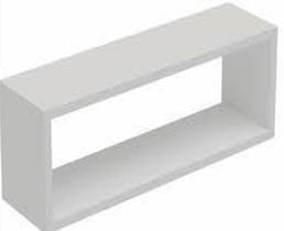 Nicho retangular 60x20x15 branco para sala cozinha escritorio quarto