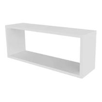 Nicho Retangular MDF 50X25cm Branco Decoração Casa Sala Quarto Bebê Cozinha Banheiro Área de Serviço Madeira Salão Expositor Lavabo Escritório - Bali Móveis Modulares