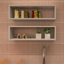 Nicho Retangular P15cm Minimalista Branco MDF Organizador Cozinha - Rufatto Decorações