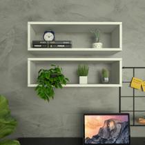 Nicho Retangular P15cm Minimalista Branco MDF Organizador Escritório Quarto Sala - Rufatto Decoraçõe
