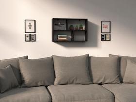 Nicho Retangular Prateleiras 60Lx38Ax15P PRETO