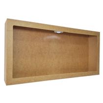 Nicho Retangular Simples com Led 60x30x12 Mdf Madeira - ATACADÃO DO ARTESANATO MDF