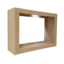 Nicho Retangular Simples sem Fundo com Led 37x27x12 Mdf Madeira