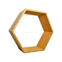 Nicho Sextavado Vazado 31x12 Mdf 9mm Madeira Nicho Sextavado Vazado 31x12 Mdf 9mm Madeira