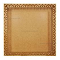 Nicho Simples Quadrado Borda Arabesco G 37x37x12 Mdf Madeira Nicho Simples Quadrado Borda Arabesco G 37x37x12 Mdf Madeira