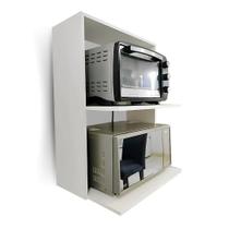 Nicho Suporte De Parede Para Microondas E Forno Madeira Mdf