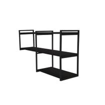 Nicho Triplo Invertido 80X20 Preto Delicado e Moderno Nicho Triplo Invertido 80X20 Preto Delicado e Moderno