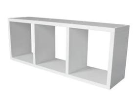 Nicho Triplo Retangular Mdf Branco 85X24X22Cm - Sb Móveis