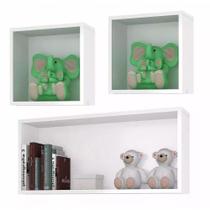 Nichos Decorativo kit com 3 Unidades Branco Nichos Decorativo kit com 3 Unidades Branco